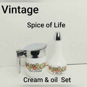 Vintage gemco cream & oil set spice of life